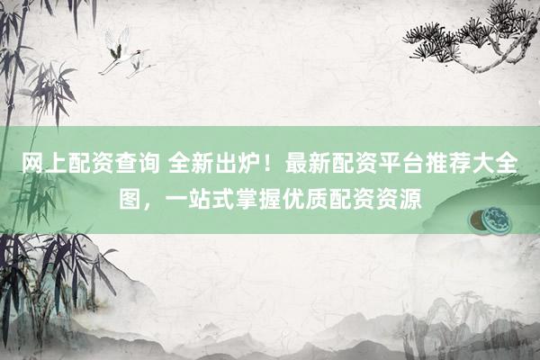 网上配资查询 全新出炉！最新配资平台推荐大全图，一站式掌握优质配资资源